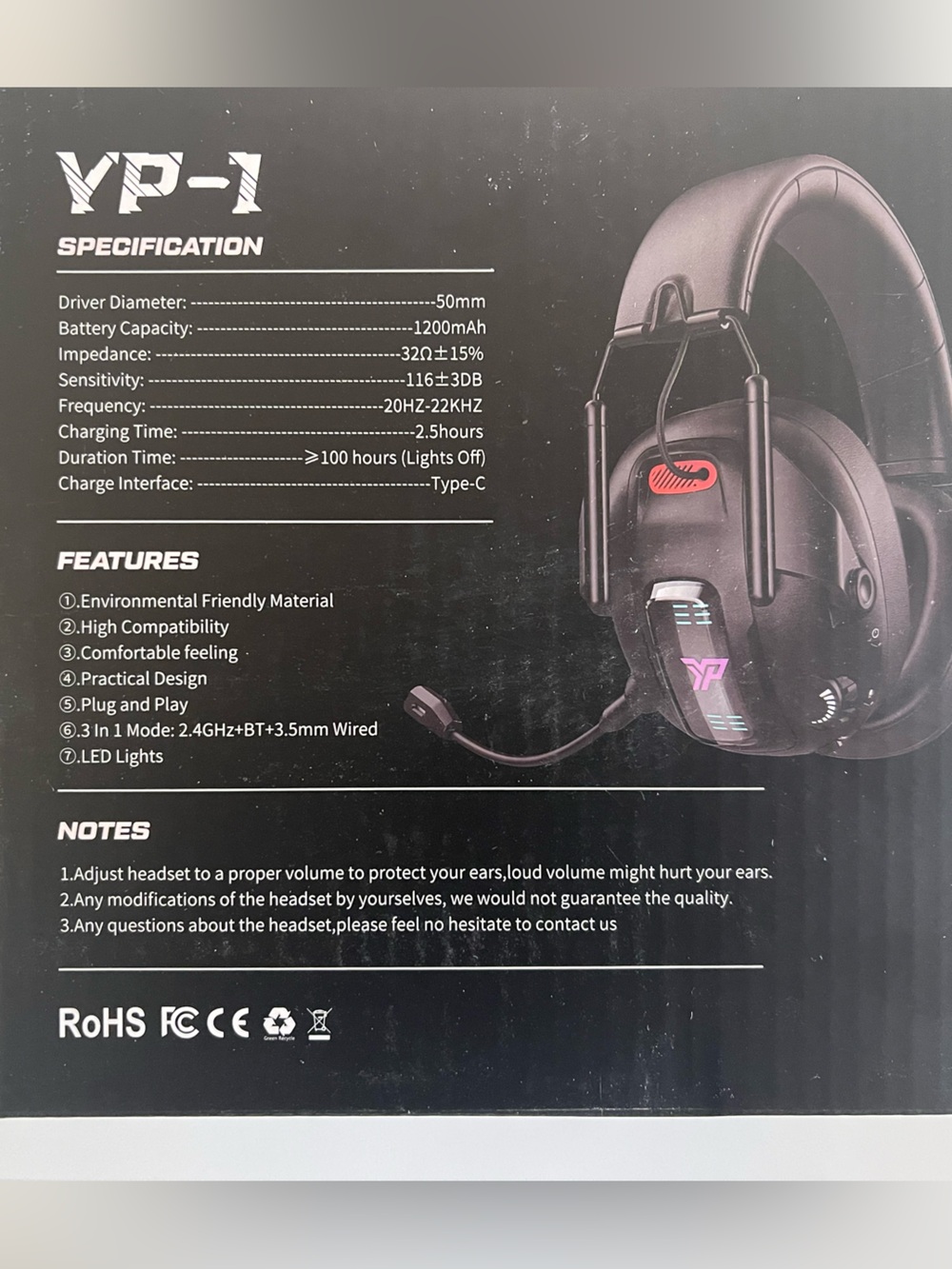 VP-1 Professional Wireless Gaming Headset - Picture 2 of 4